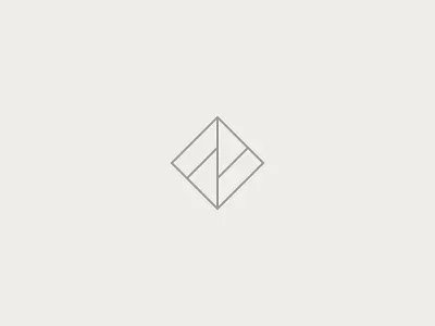FF f light line logo logomark monogram simple square