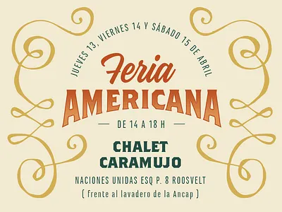 Feria Americana feria feria americana flourishes garage sale vector vintage