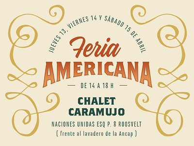 Feria Americana feria feria americana flourishes garage sale vector vintage