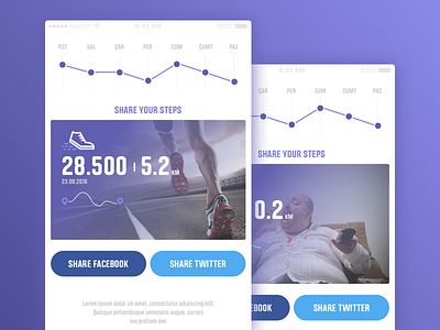 Share Steps app ios ui ux