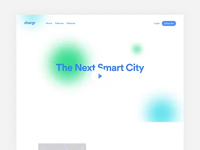 Chargr Homepage app application car gradient grid ios minimal travel ui website