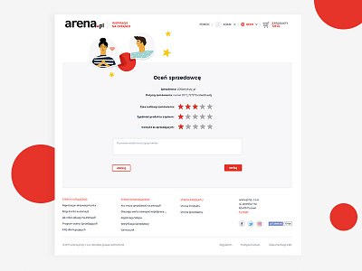 Form opinion seller on e-commerce platform arena.pl ecommerce flatdesign illustrations seller ui webdesign webdesigner