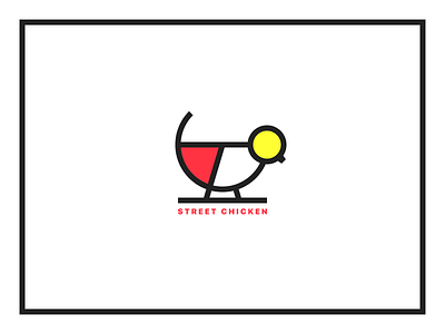 Street Chicken chicken line logo vector