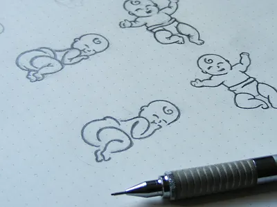 Baby Sketch baby concept icon kids line love mother paper sketch