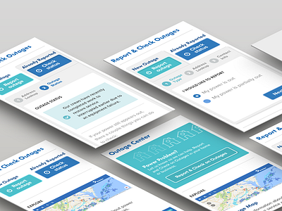 Power Outage Reporting Screens mobile power steps ui utility