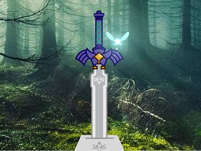 Master Sword illustration master mastersword navi sketch sword vector zelda