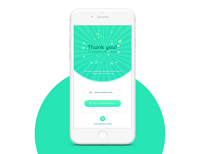 Thanks you page - Store Management App design ios app mobile thank you page ux