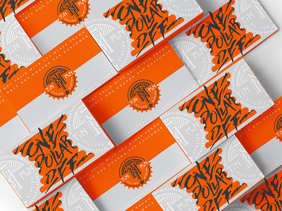 TIN MAN FILLING STATION beer black branding business cards growler identity orange packaging texas beer tin man