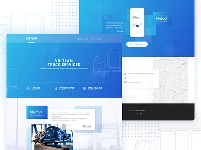 VOLTLAM - Ver. 2 cargo home landing page transport truck ui web website