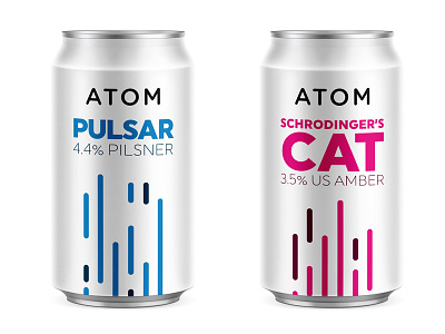 Atom Can Packaging Concepts beer branding cans craft beer data packaging science visualisation