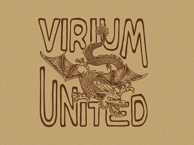 virium united dragon snake tshirt typography