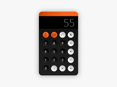 Calculator - Daily UI Challenge: 004 app dailyui debut design graphic icon illustration illustrator landing signin ui web