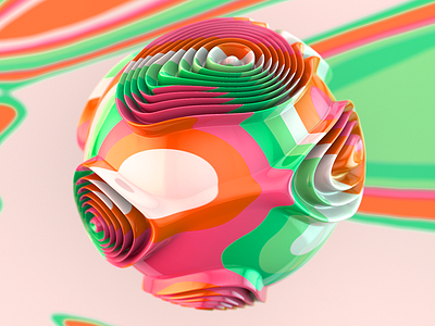 Trippin' Series 3 of 4 3d beautiful c4d candy cinema4d color eye candy hyper color maxxon render