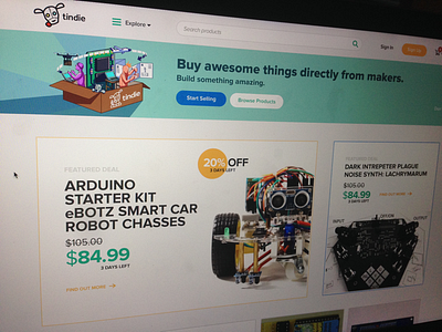 Tindie Home Page button buy e commerce hackaday hardware search sell supplyframe tindie