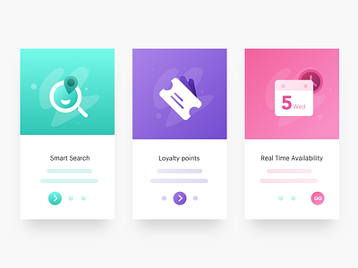 Rebounding Onboarding walkthrough screens colourful concept gradient illustration onboarding rebound screen ui walkthrough