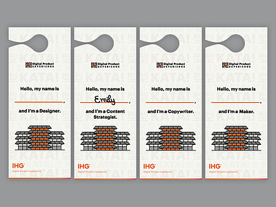 Door Hangers for Digital Product Experience at IHG branding door hanger hospitality hotels ihg