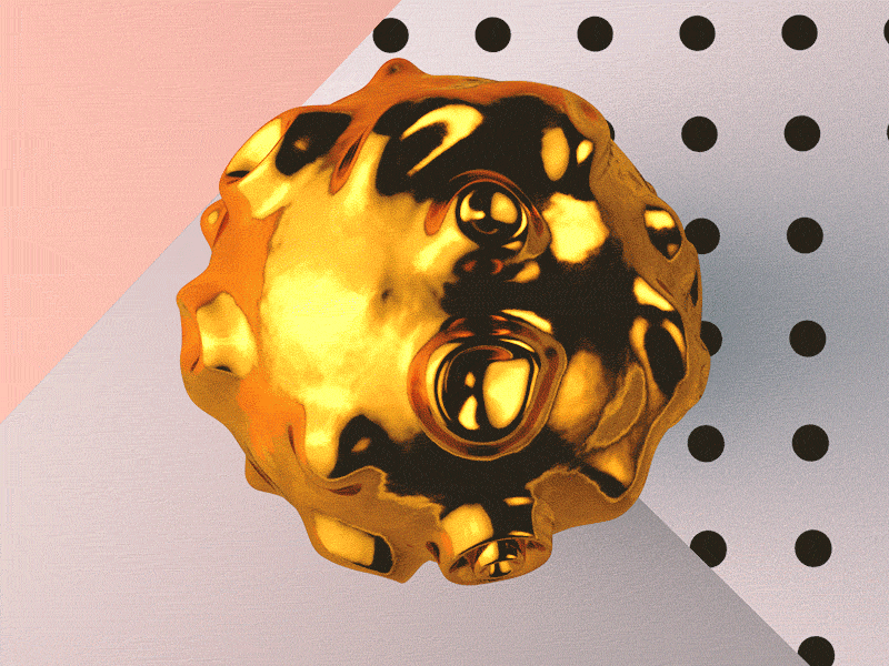 Magma.gif 3d animation art c4d design form gif gold minimal mograph motion shape