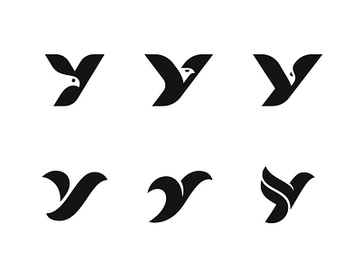 WIP bird eagle falcon letter logo mark monogram symbol y