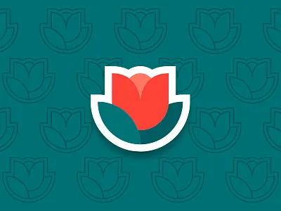 Tulip Sticker flower geometery norse scandenavian simple sticker tulip