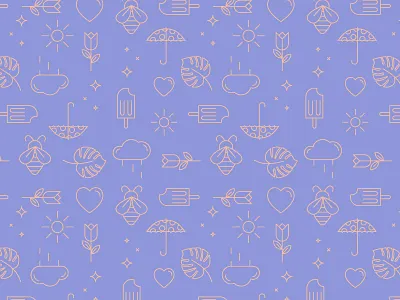 Spring Fling monsterra pattern popsicle spring tulip umbrella