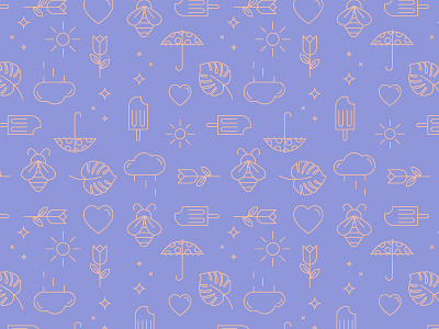 Spring Fling monsterra pattern popsicle spring tulip umbrella