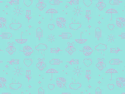 Spring Fling monsterra pattern popsicle spring tulip umbrella