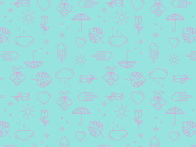 Spring Fling monsterra pattern popsicle spring tulip umbrella