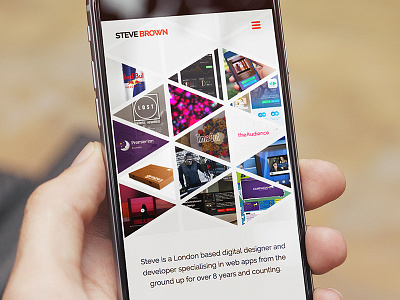 Mobile Interactive Portfolio grid interactive mobile portfolio triangles