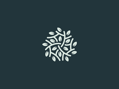 Leaves brand branding identity leaves logo mark minimal nature symbol tree