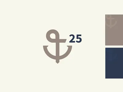 Group 25 - Logo Icon anchor blue brand icon logo twenty five vector