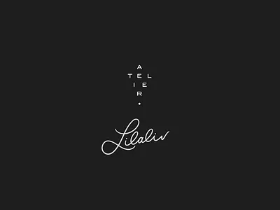 Lilaliv Atelier clean handwritten line logo primary wordmark
