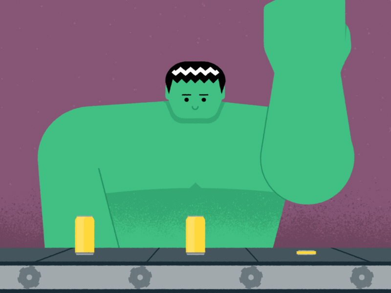 Even superheroes need a day job avengers can comics conveyor disney hero hulk marvel smash superhero the avengers the hulk