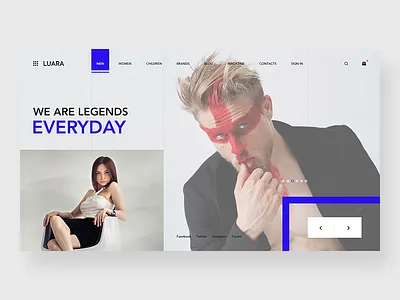 Luara Dribbble Presentation brand clothes commerce design fashion psd shop store ui ux web