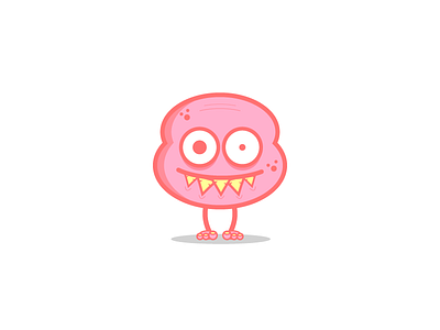 Little monster 6 cartoon character fun icon simple