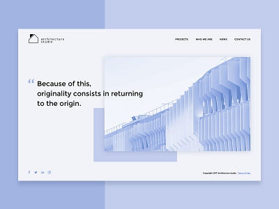Architecture studio architecture home page ui webdesign
