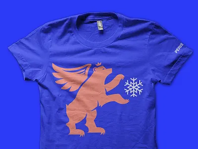 Polar Plunge Tee bear heraldry illustration jump polar polar bear polar plunge snowflake t shirt tee
