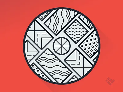 Self Promo Sticker branding free geometric giveaway illustration sticker stickermule stickers