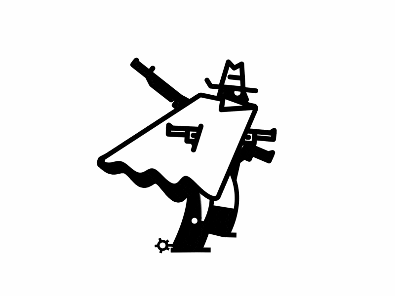 Bounty Hunter 2d after effects animation character design flcl illustration line motion design motion graphics walkcycle