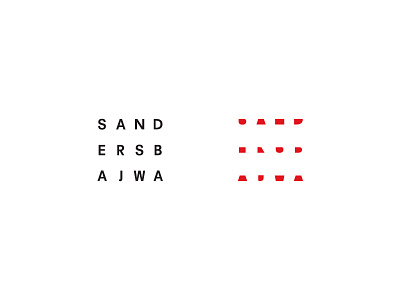 Sanders Bajwa branding geometric logo mark typography