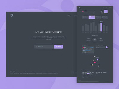 burrrd. Twitter Analytics analytics dark debut screendesign webdesign