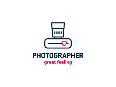 Photographer camera feeling heart logo love photo photographer sale shot