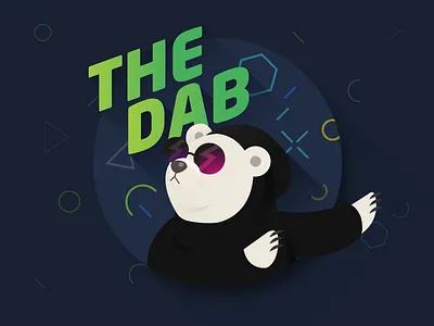 The Dab bear dab dance flat hiphop illustration swag