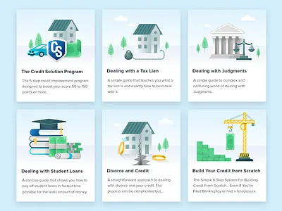 Product shots for credit solutions brochures cover image credit graphic design icons illustration money product shot taxes