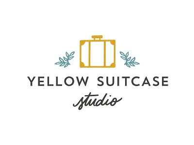Yellow Suitcase Studio Identity branding floral floral illustration hand lettered logo hand lettering identity illustration lettering logo logo design suitcase typography