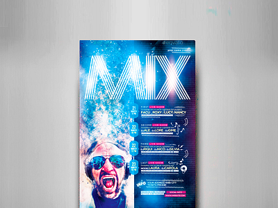 Mix Show Flyer Template band dance entertainment event fest festival invitation music night club party popular promo