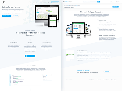 Developer partners framework api branding enterprise integration interface marketing platform product saas simple ui website