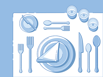 Guide to Fine Dining cake classy dining flat design graphic design illustration silverware wine