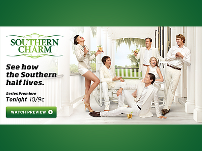 Southern Charm Bravo Site Takeover ad unit adobe creative cloud advertising bravo design digital ad digital design entertainment graphic design photoshop southern charm takeover television