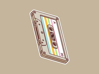 Cassette sticker cassette sticker tape