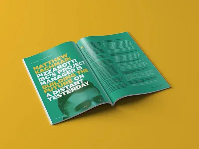 Teal Magazine Spread for Groundbreak 2017 editorial magazine print